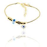 Altın Renk Beyaz Güneş Pandora Zirkon Bileklik - 2969