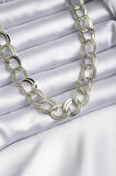Gümüş Renk Samanyolu Zincir Çelik Choker Kolye  - 3339