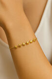 Altın Renk Sıralı Yıldız Asansör Çelik Bileklik - 3611