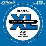 DADDARIO XLB028W BASS TEK TEL, C-(DO), XL NICKEL WOUND, 0.028