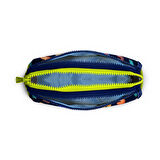 Coral High Kids Lacivert Neon Sarı Monster Desenli Üç Bölmeli Kalem Çantası 22026