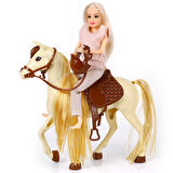 Jasmine Atlı Bebek Bej - Kahve 28 CM