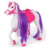 Jasmine Atlı Bebek Beyaz - Pembe 28 CM
