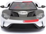 Maisto 1:18 2021 Ford GT Heritage Edition #98 Diecast Model Araba Metal Gövde Açılır Kapılı Beyaz 3+