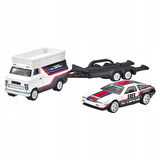 Hot Wheels Car Culture Team Transport DMC DeLorean & HW Rally Hauler Diecast Car