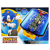 Sonic™ Işıklı Masaüstü Hava Hokeyi | 2 Kişilik Neon Işıklı Eğlence | 49 cm Oyun Seti