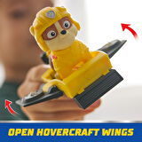 PAW Patrol: Action Pups Rubble Aksiyon Figürü ve Katlanabilir Kanatlı Hoverboard Uçak Oyuncağı -5 CM