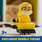 PAW Patrol: Action Pups Rubble Aksiyon Figürü ve Katlanabilir Kanatlı Hoverboard Uçak Oyuncağı -5 CM