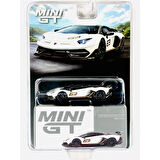 Mini GT 1/64 Lamborghini Aventador SVJ 63 Bianco Asopo