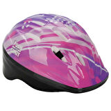 Bisiklet Kaykay Paten Scooter için Koruyucu Kask - Mor Desenli (52 - 56 CM Kafa Çevresine Uygun)