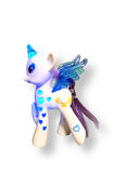 Işıklı Rainbow Unicorn Ponny Figür - 8 CM Beyaz Boynuzlu Model