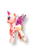 Işıklı Rainbow Unicorn Ponny Figür - 8 CM Pembe Boynuzlu Model
