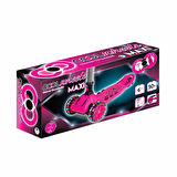 3 Tekerlekli Katlanabilir Işıklı Pembe Renk Scooter - 6 Yaş +