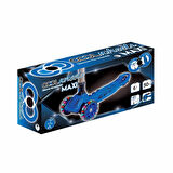 Katlanabilen 3 Tekerlekli Işıklı Mavi Renk Scooter - 6 Yaş +