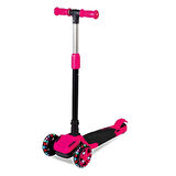 Katlanabilen 3 Tekerlekli Işıklı Pembe Renk Scooter - 4 Yaş +