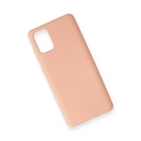 Samsung Galaxy A71 Kılıf Nano İçi Kadife Silikon - Pudra