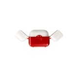 Apple Airpods 3 (3.nesil) Basmalı Kılıf - Kırmızı-beyaz
