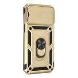 Apple İphone 14 Pro Kılıf Pars Lens Yüzüklü Silikon - Gold