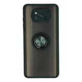 Xiaomi Pocophone X3 Kılıf Montreal Yüzüklü Silikon Kapak - Yeşil