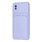Samsung Galaxy A01 Core Kılıf Kelvin Kartvizitli Silikon - Lila