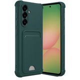 Samsung Galaxy A36 Kılıf Kelvin Kartvizitli Silikon - Koyu Yeşil