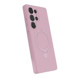 Samsung Galaxy S25 Ultra Regal Magsafe Standlı Kapak - Açık Pembe