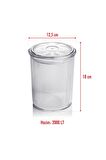 12'li Barok Yuvarlak Büyük Kavanoz Seti & Saklama Kabı & Erzak Kabı (12*2000 ML)