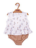 KD43123 Çiçek Tema Desenli Gömlek Body 1-3/3-6/6-9/9-12AY