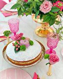 Akrilik Pembe Ayaklı Bardak