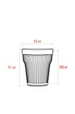 Akrilik Mürdüm Tekli Kısa Bardak & Su Meşrubat Kahve Yanı Bardağı 300 ml ( Cam Değildir )