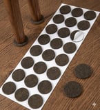 Yuvarlak Yapışkanlı Mobilya Altlığı (24 Adet X 2.5 Cm) - Standart Boy Çizilmez Ses Koruyucu Ped