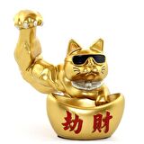 Polyester Şanslı Kedi Figürü Dekoratif Hediyelik