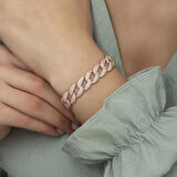 925 Ayar Gümüş Rose Taşlı Gurmet Bileklik