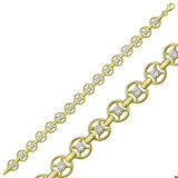 925 Ayar Gümüş Gold Yuvarlak Su Yolu Bileklik