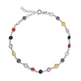 925 Ayar Gümüş Renkli Taşlı Kadın Bileklik