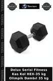 Delux Serisi Fitness Kas Kol HEX-35 kg Olimpik Dambıl 35 kg