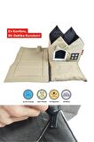 XPERMATE Pet Villa Kedi Evi Kedi Villası Kedi Kulübesi Kedi Evleri Bej 