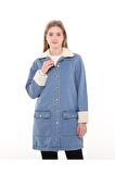 Morden Denim Ceket - Mavi