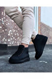 Xramburada 032 Kömür Bağcıklı Sneakers Yarım Bilek Bot