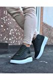 Xramburada 032 Haki Bağcıklı Sneakers Yarım Bilek Bot