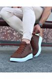 Xramburada 032 Taba Bağcıklı Sneakers Yarım Bilek Bot