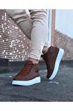 Xramburada 032 Taba Bağcıklı Sneakers Yarım Bilek Bot