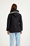 Barbora Günlük Şık Kapüşonlu Kışlık Kadın Şişme Mont 811siyah10