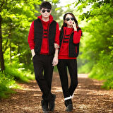 Günlük Kışlık Sevgili Kombini Tekli Erkek Eşofman Takımı