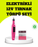 Elektrikli Manikür Pedikür Törpü Seti 6 Başlıklı