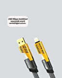 Hızlı Şarj Destekli 65W Örgülü USB-C ve USB-A Çoklu Şarj Kablosu