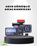 Üç Kameralı Dash Cam 170° Geniş Açılı Full HD Gece Görüşlü