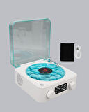 Bluetooth Hoparlörlü Gece Lambası Dijital Saat Ekranlı Su Dalgası Efektli Dekoratif