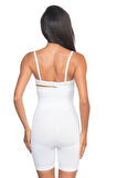 BEYAZ   Yüksek Bel Paçalı Korse
