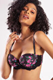 Golshan Gardenia Balconette Heavy Push Up Bra, Siyah Konforlu ve Şık Sütyen